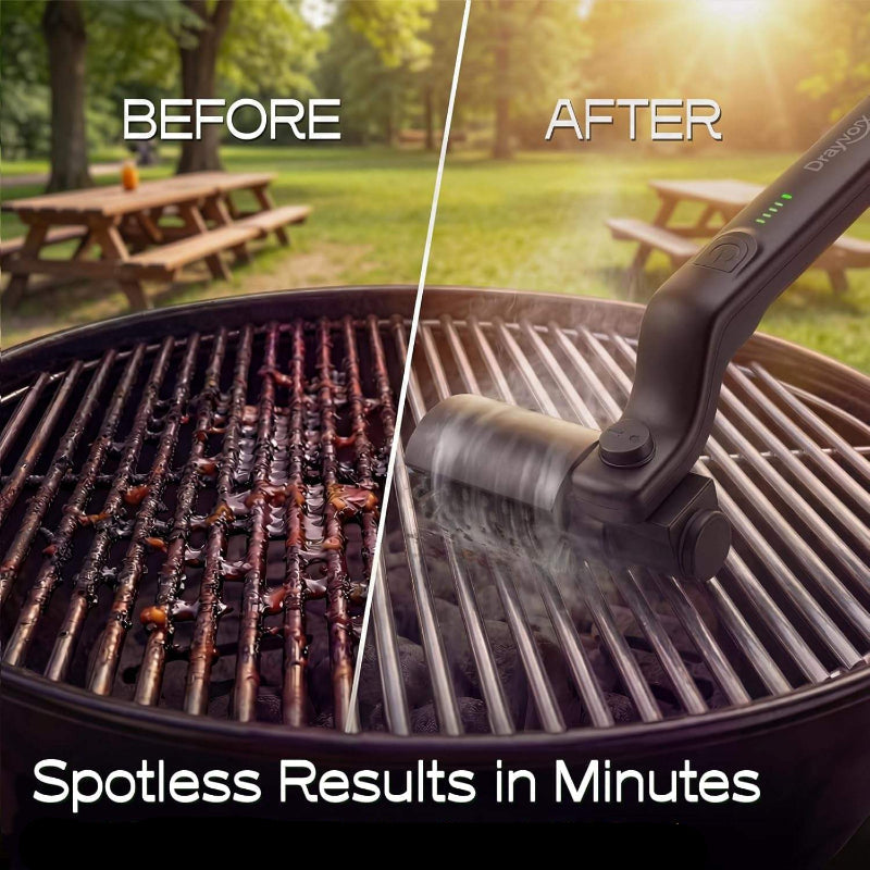 Globetrek° PowerBrush: Elektrische Power Grill Reiniger Rotating Diepe Reinigingsborstel