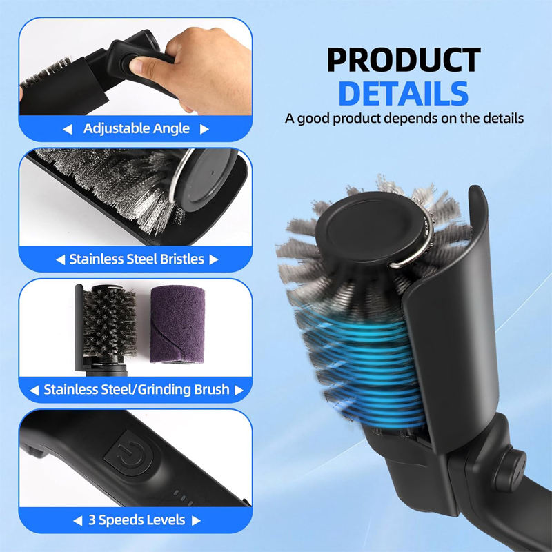 Globetrek° PowerBrush: Elektrische Power Grill Reiniger Rotating Diepe Reinigingsborstel