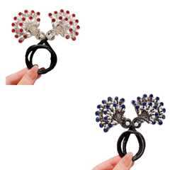Rose® HairTie 1+1 GRATIS: Stijlvolle Haartie Elegante Vintage Kristallen Paardenstaart Draai-Houder