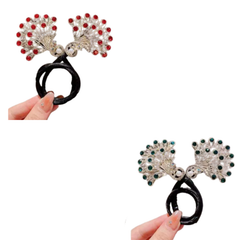 Rose® HairTie 1+1 GRATIS: Stijlvolle Haartie Elegante Vintage Kristallen Paardenstaart Draai-Houder