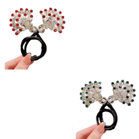 Rose® HairTie 1+1 GRATIS: Stijlvolle Haartie Elegante Vintage Kristallen Paardenstaart Draai-Houder