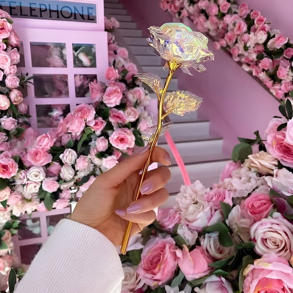GlowingRose 1+1 GRATIS: Decoratieve Glowing Roos Sterrenhemel Cadeaubox