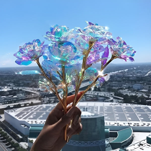 GlowingRose 1+1 GRATIS: Decoratieve Glowing Roos Sterrenhemel Cadeaubox
