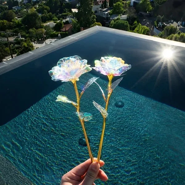 GlowingRose 1+1 GRATIS: Decoratieve Glowing Roos Sterrenhemel Cadeaubox