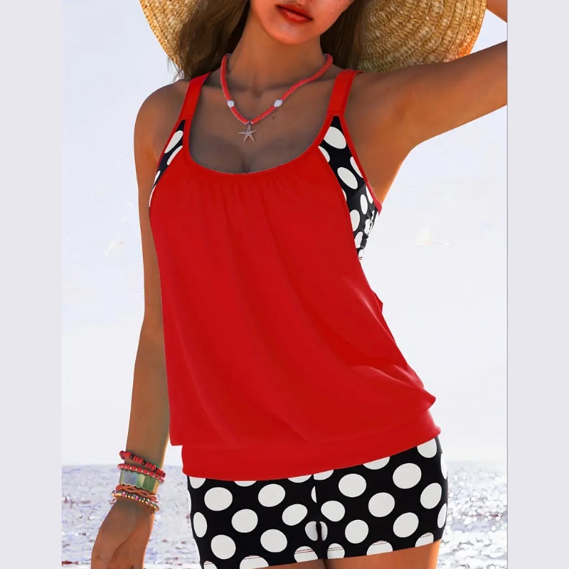 Icone™ BeachChic: Losse Mouwloze Top En Chique Shorts Strandoutfit Set