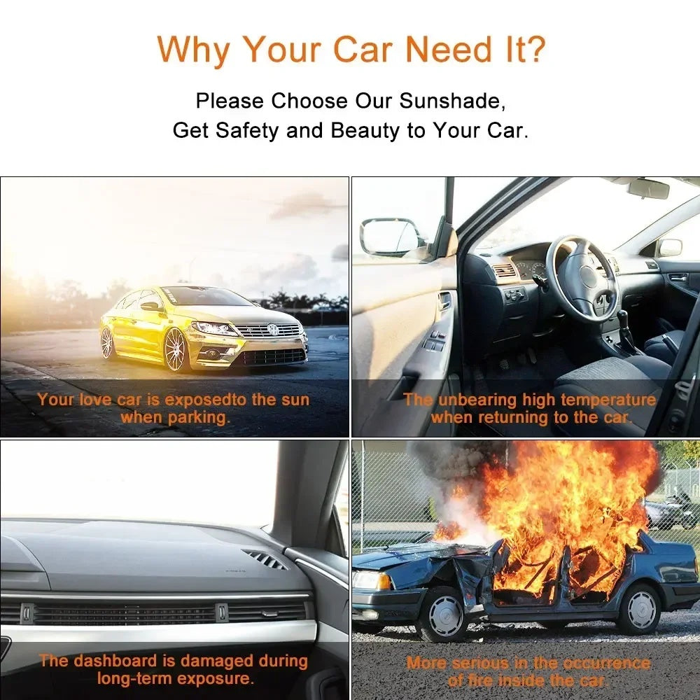 CarSunshade 1+1 GRATIS - Opvouwbaar Zonnescherm Auto Zonneklep Warmtebescherming Afdekking