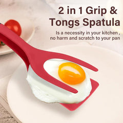 Globetrek° SpatulaTongs 1+1 GRATIS - Eenvoudige Flipper 2 In 1 Spatel En Tang Keukengereedschap