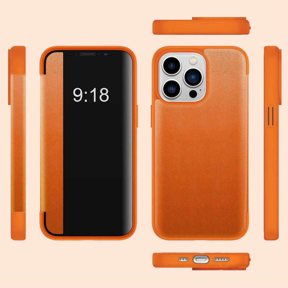 FlipCase 1+1 GRATIS - Slanke Transparante Omslag Zeker Sluiting Omdraaien Geval