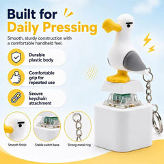Kletshuts™ SeagullKeychain 1+1 GRATIS - Zeemeeuw Geluid Knop Speelgoed Sleutelhanger