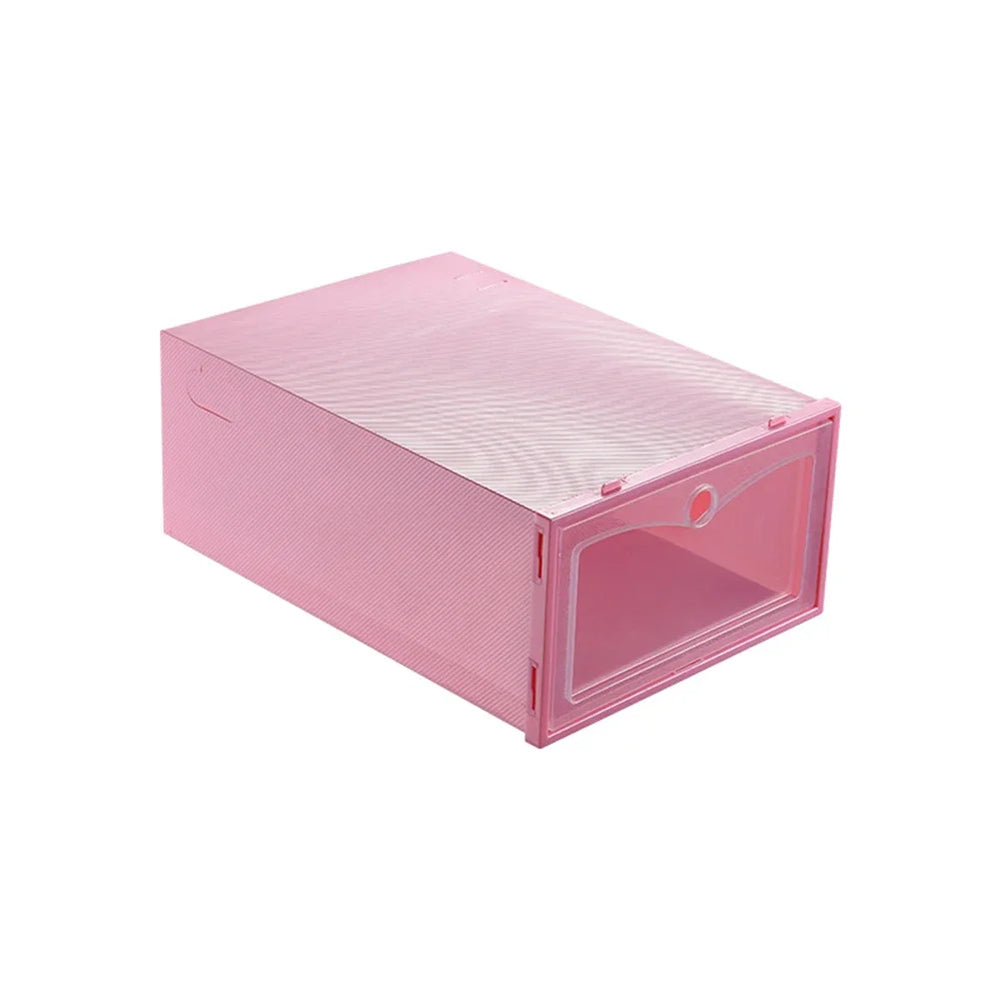 ShoeBox 5+5 GRATIS: Eenvoudige Toegang Stapelbare Transparante Flip-Bovenkant Schoenendoos Opslaglade