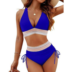 Icone™ DrawstringBikini: Elegante Hoge Taille Twee-Delige Trekkoord Bikini