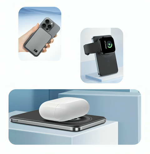 MagneticCharger - 3-in-1 Snelle Magnetische Oplader Draagbare Powerbank