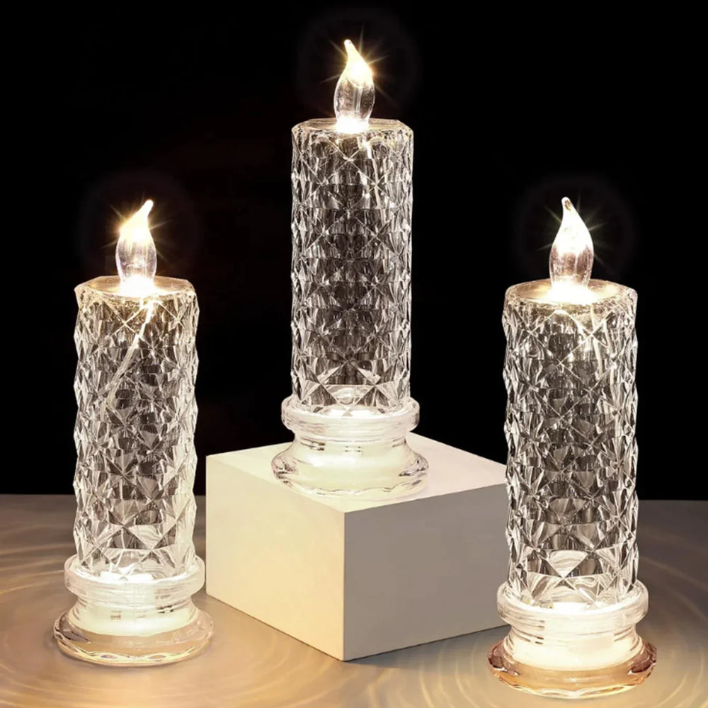 Ledsen™ CrystalCandle 1+1 GRATIS: Elegant Kristal Kaars Geïnspireerd LED Tafel Licht