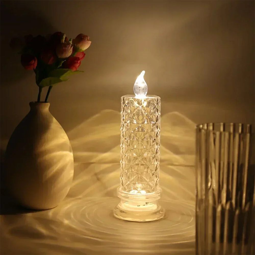 Ledsen™ CrystalCandle 1+1 GRATIS: Elegant Kristal Kaars Geïnspireerd LED Tafel Licht