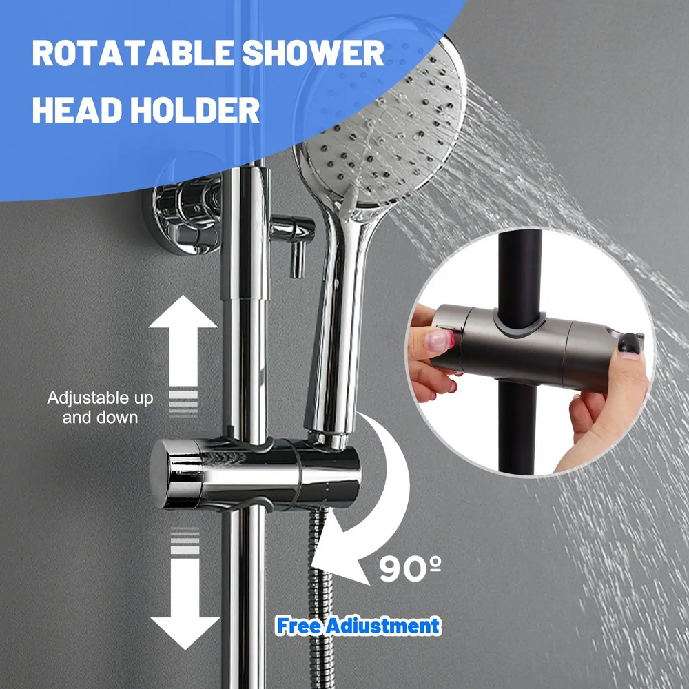 GlideHold® ShowerHolder 1+1 GRATIS: Universele Pasvorm Eenvoudig Aanpasbare Douchehouder Beugel