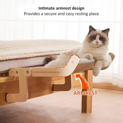Catfri® HangingBed - Premium Verstelbare Houten Katten Hangmat Hangende Bed