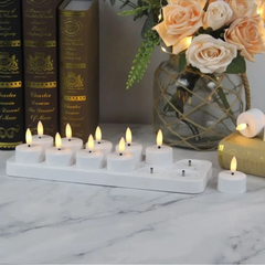 Ledsen™ CozyCandles: Oplaadbare 3D Draagbare LED Thee Gezellige Kaars Lichten
