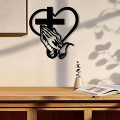 SpiritualDecor - Elegant Huis Hangend Kruis Hart Spiritueel Decor