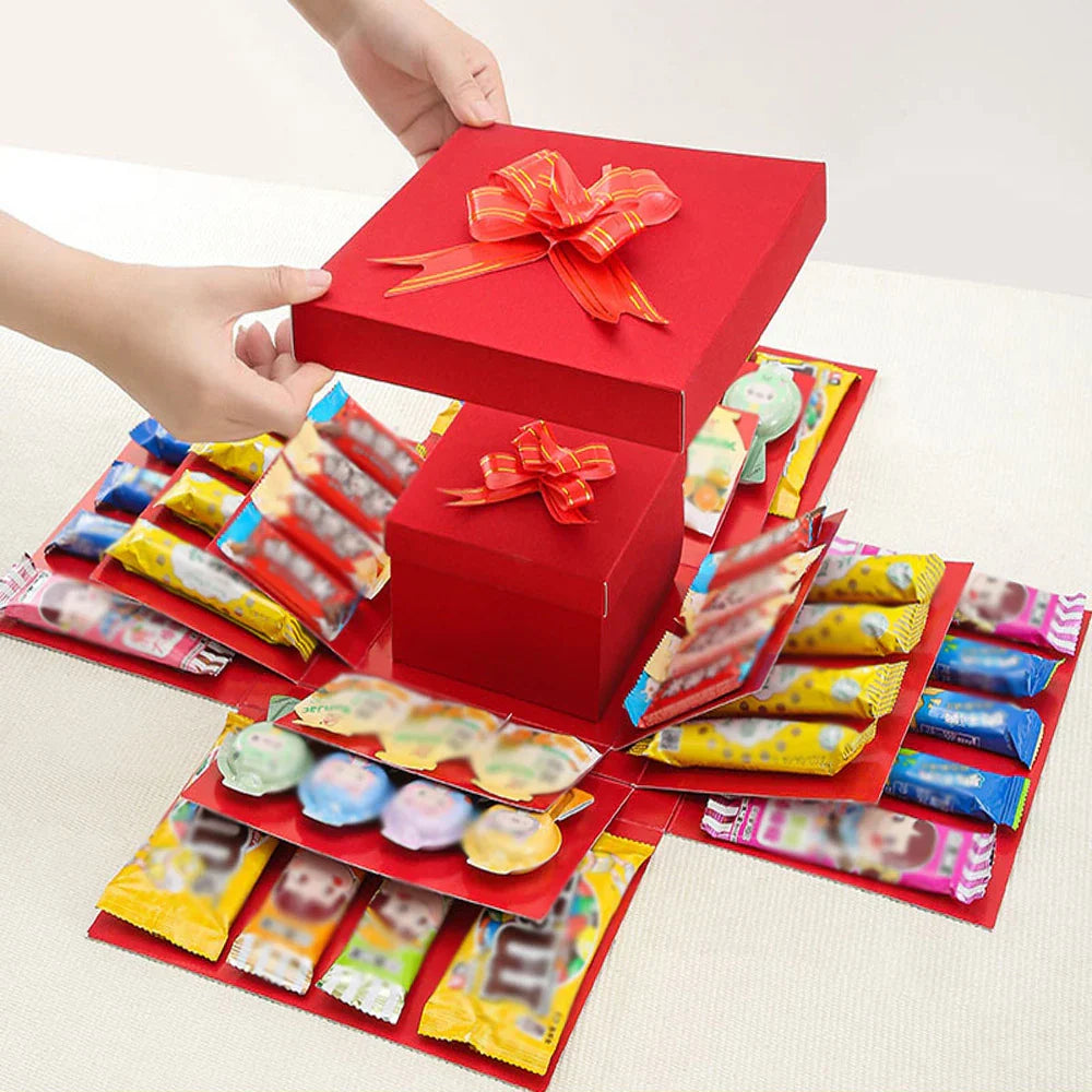 ExplosionBox: Reusachtige Kerst Verrassing Cadeau Explosie Doos