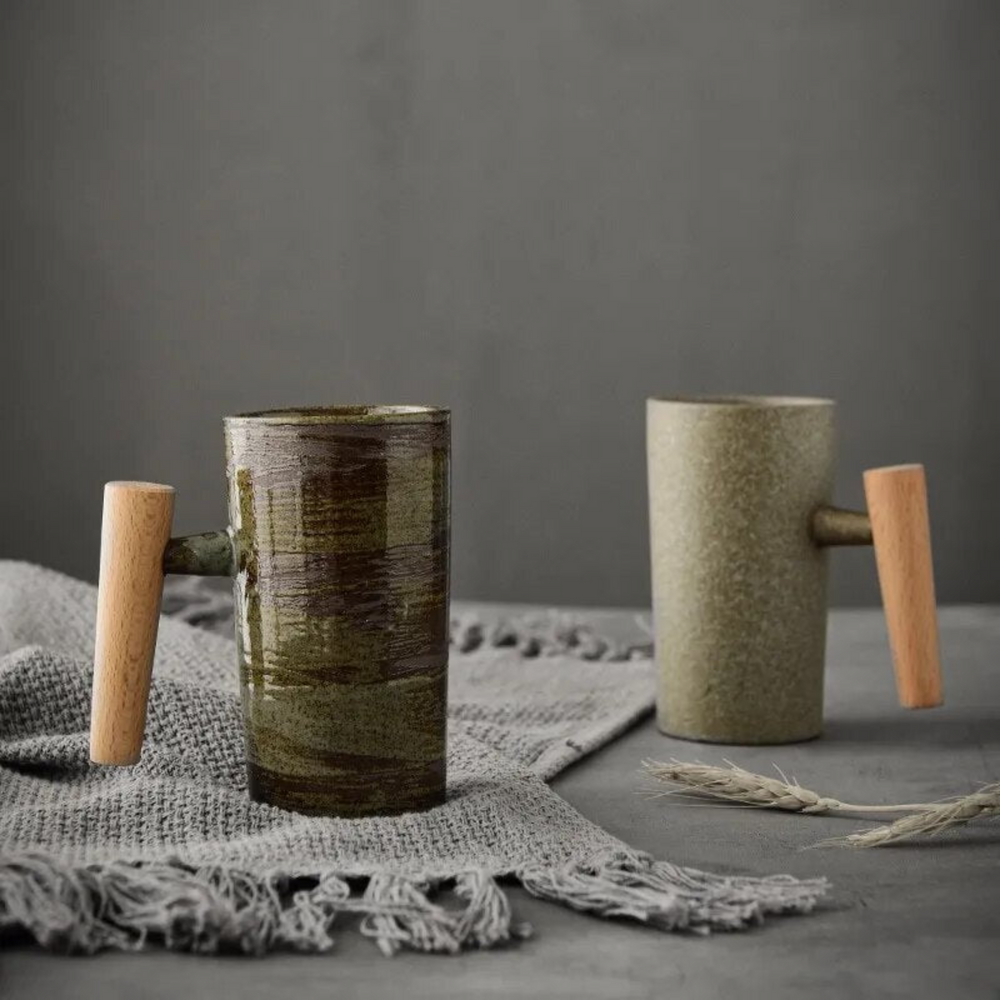 Globetrek° CeramicMug: Noors-Geïnspireerde Steen Getextureerde Aarde Ambachtelijke Keramische Mok