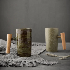 Globetrek° CeramicMug: Noors-Geïnspireerde Steen Getextureerde Aarde Ambachtelijke Keramische Mok
