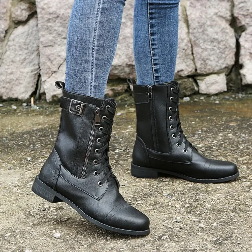 Happy™ ClassicBoots: Vintage Ronde Neus Zijrits Enkel Klassiek Laarzen