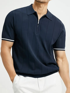Icone™ CuffPolo - Stijlvol Heren Half-Zip Cuff Polo Shirt