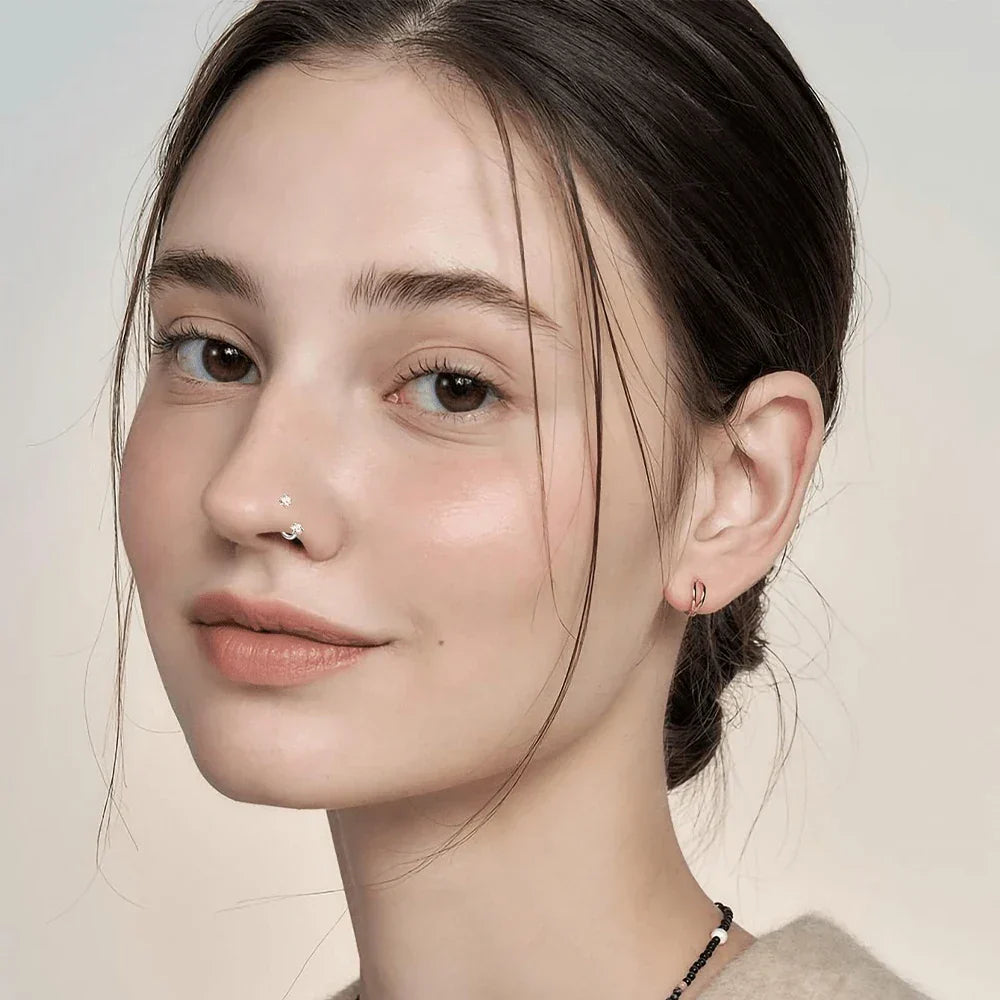 Jewelance™ NoseRing: Elegante Neusjuwelen En Oorbellen Set Voor Dagelijks Gebruik