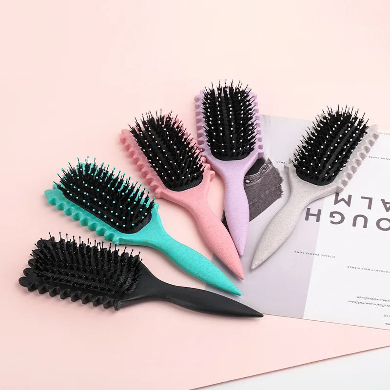 Rose® CurlBrush 1+1 GRATIS: Anti-Frizz Borstelharen Haarstyling Krulborstel