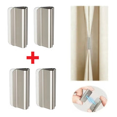 GlideHold® CurtainHolders 2+2 GRATIS: Elegante Minimalistische Magnetische Gordijnhouders
