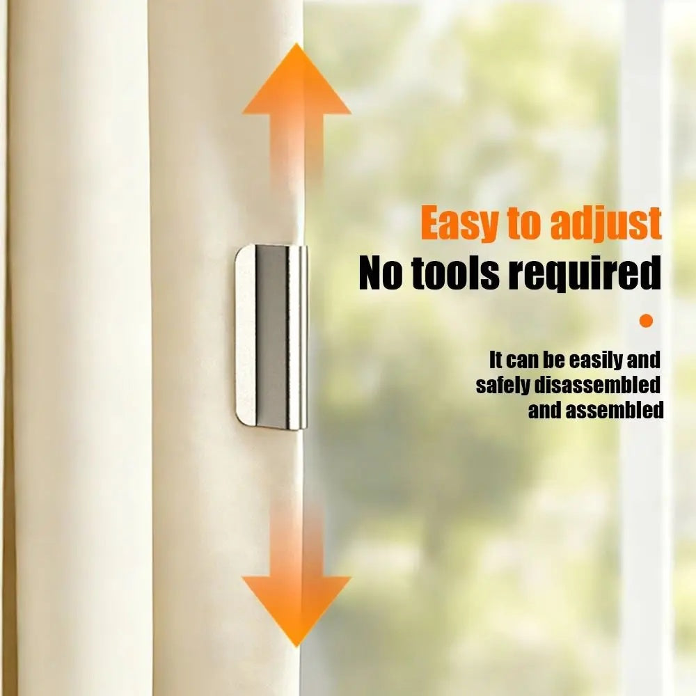 GlideHold® CurtainHolders 2+2 GRATIS: Elegante Minimalistische Magnetische Gordijnhouders