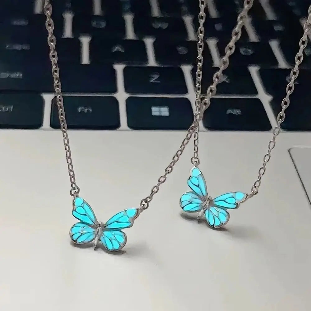 Jewelance™ GlowingButterfly 1+1 GRATIS: Mode Gloeiend Vlinder Ketting En Armband Set