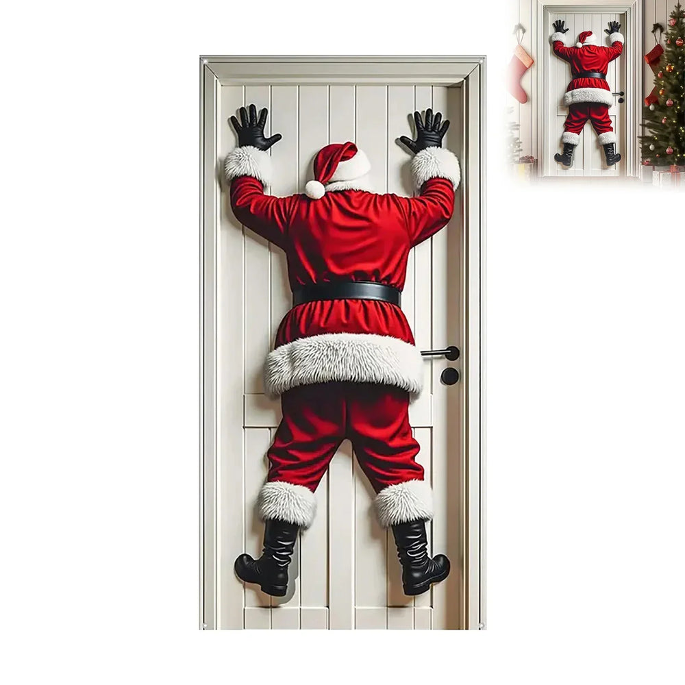Icone™ HangingSanta: Kerstmis Rugdruppel Hangend Kerstman Deur Versiering
