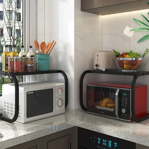 Globetrek° StackShelf: Multifunctioneel Dubbel-Niveau Aanrecht Stapel Plank