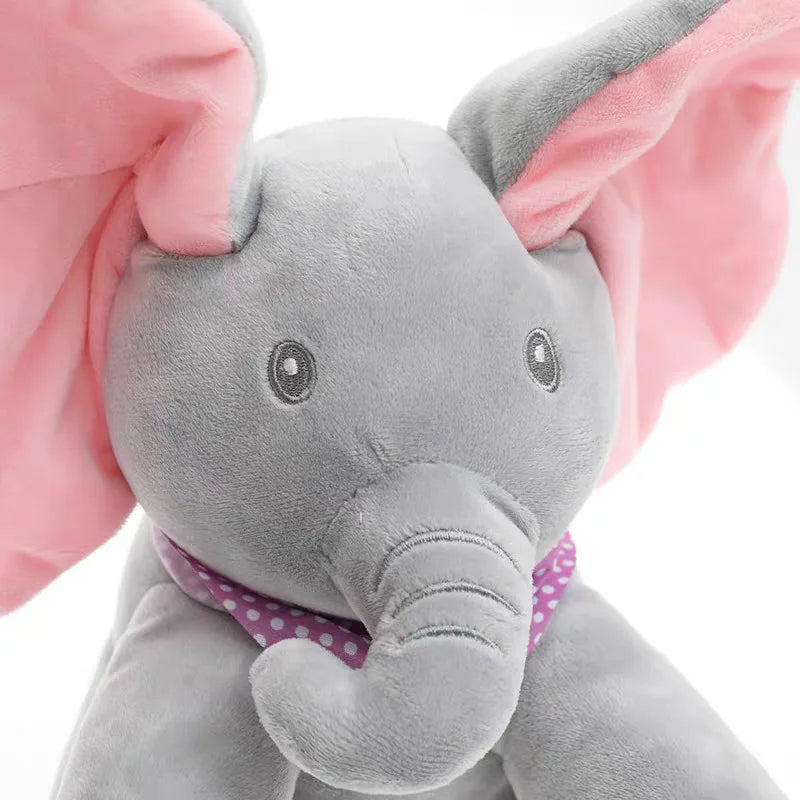 Kletshuts™ ElephantToy: Interactief Kiekeboe Oor-Klapperende Olifant Speelgoed
