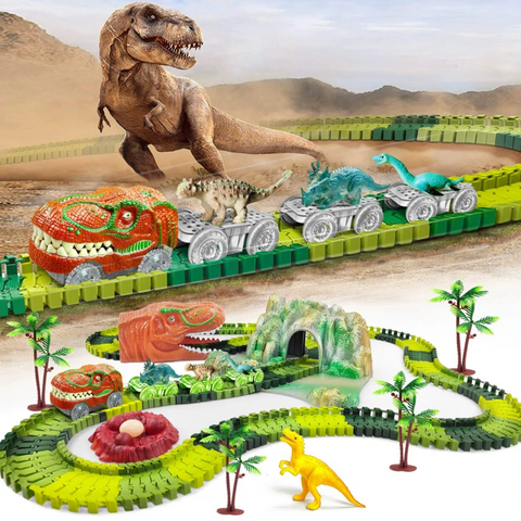 Kletshuts™ DinoTrack – Flexibel Dino Spoor Gebouw Spelen Set