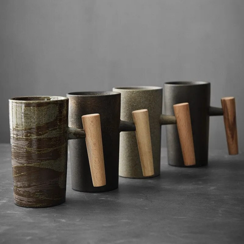 Globetrek° CeramicMug: Noors-Geïnspireerde Steen Getextureerde Aarde Ambachtelijke Keramische Mok