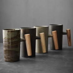 Globetrek° CeramicMug: Noors-Geïnspireerde Steen Getextureerde Aarde Ambachtelijke Keramische Mok