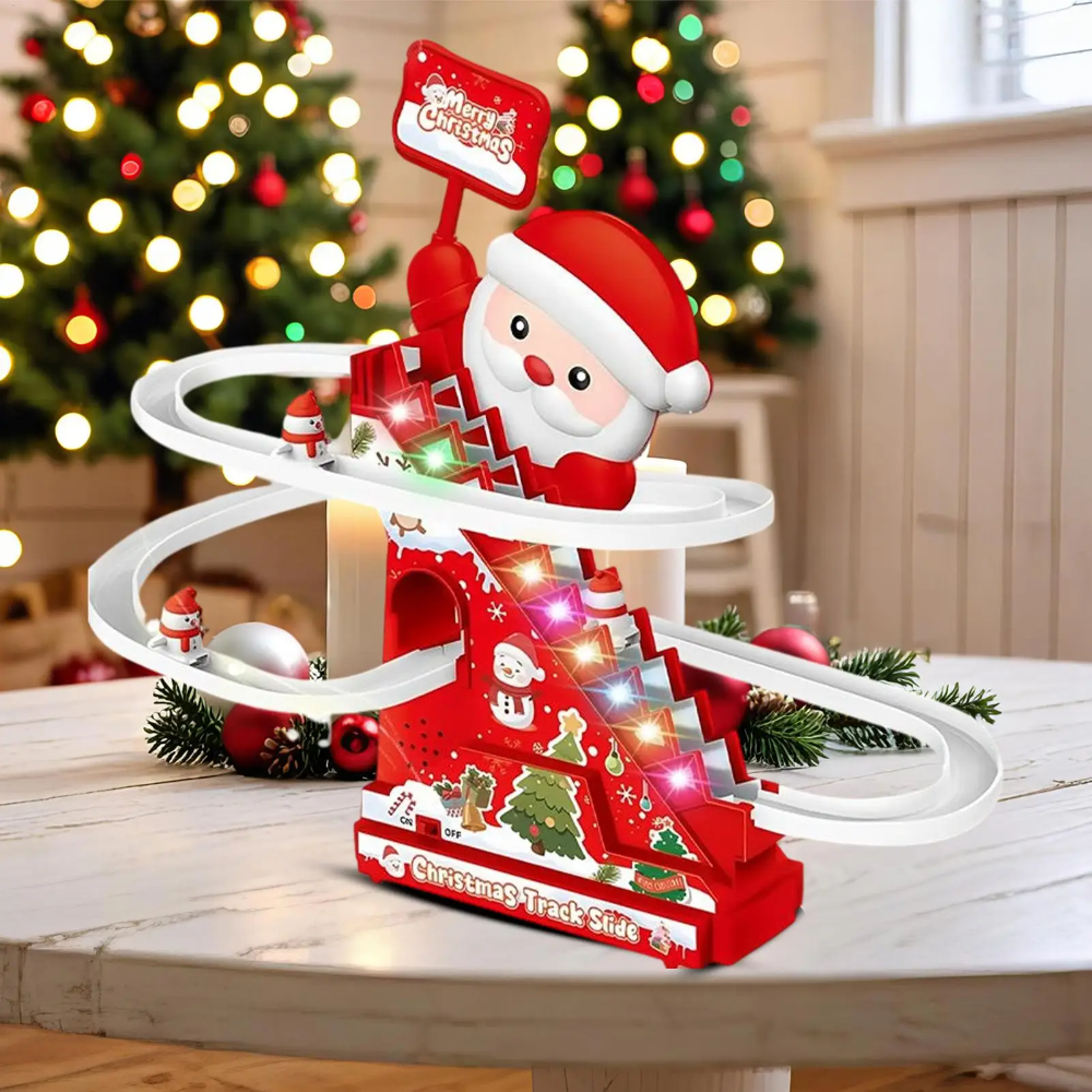 Kletshuts™ SantaSlide: Kerstmis Kerstman Klimmen En Racen Glijbaan Baan Speelgoed