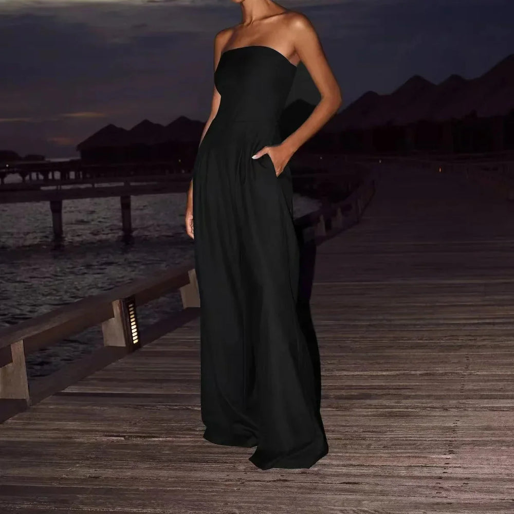 Icone™ WomenJumpsuit: Stijlvol Mouwloos Ontwerp Vrouwen Jumpsuit Met Zij Zakken