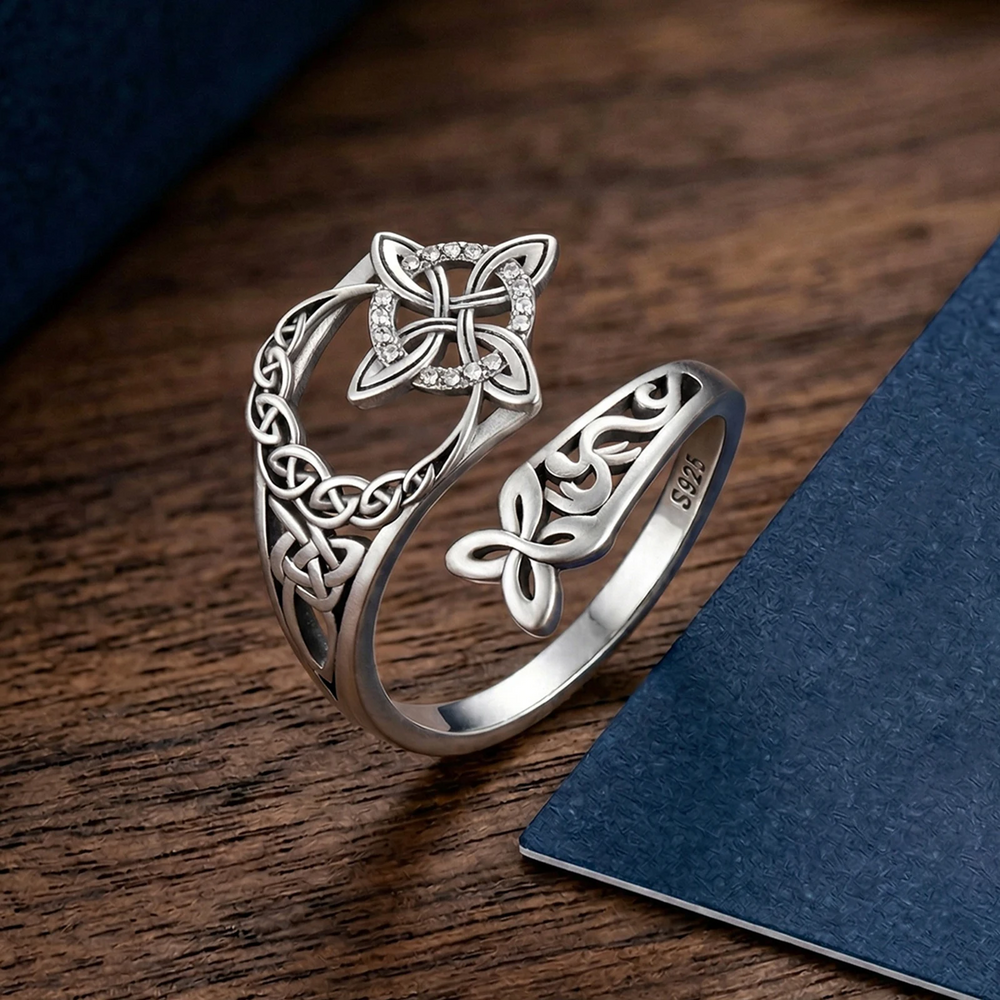 Jewelance™ KnotRing 1+1 GRATIS: Vintage-geïnspireerde Verstelbare Minimalistische Keltische Knoopring