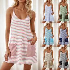 Icone™ DressShorts: Casual Mini Mouwloze Jurk Met Ingebouwde Korte Broek