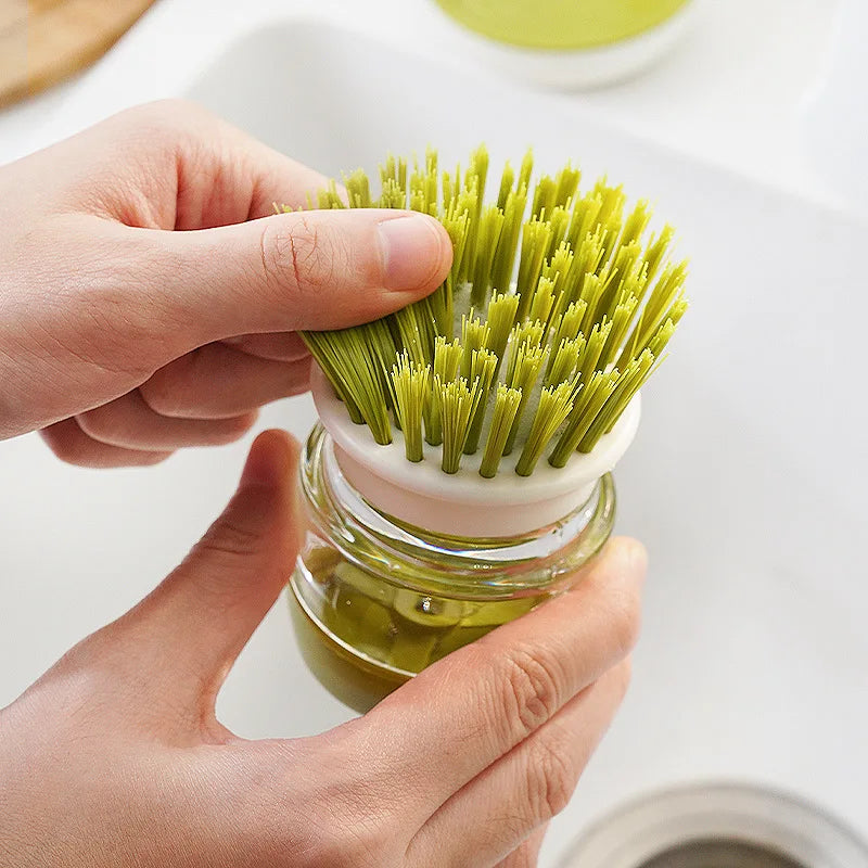 Globetrek° DishwashingBrush 1+1 GRATIS: Gebruiksvriendelijke Zeepdispenser Keuken Schrobben Afwassen Borstel
