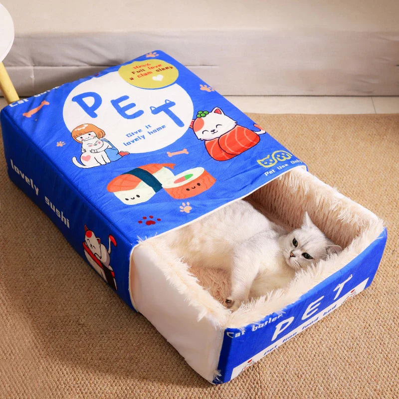 Catfri® CatBed: Gezellig Ingesloten Rectangulair Verstopbed Kat Bed