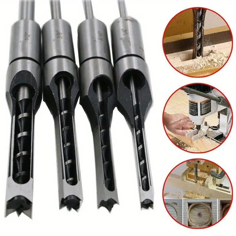 WoodDrill: Hoogwaardige Precisie Hout Vierkante Gat Boor Set