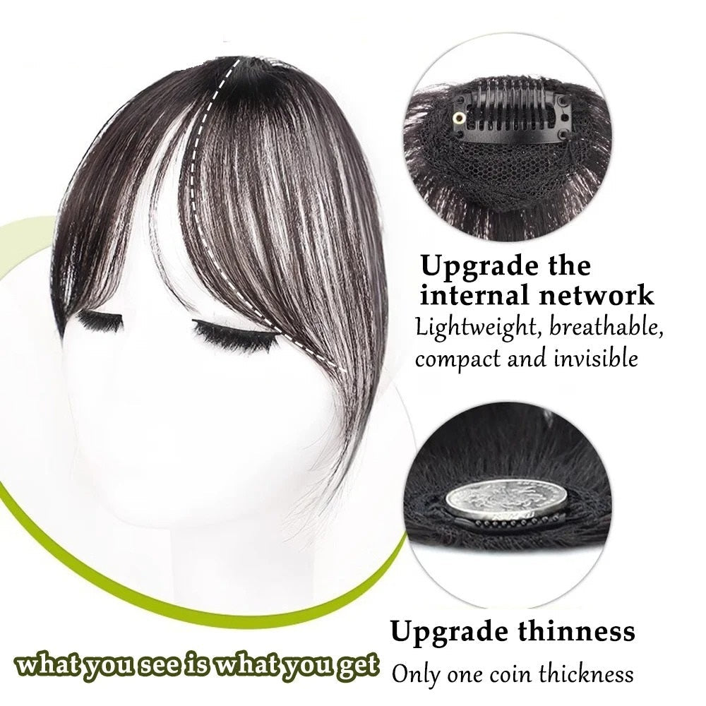 Rose® HairBangs 1+1 GRATIS: Gedeeltelijke Haar Voorkant Pony Haarstukje Klem
