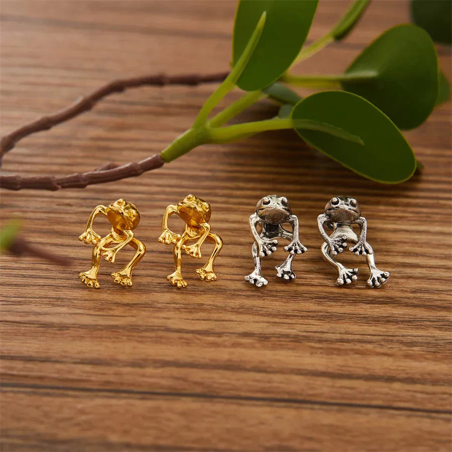 Jewelance™ FrogEarrings 1+1 GRATIS: Schattige Temperament Kikker Stud Oorbellen