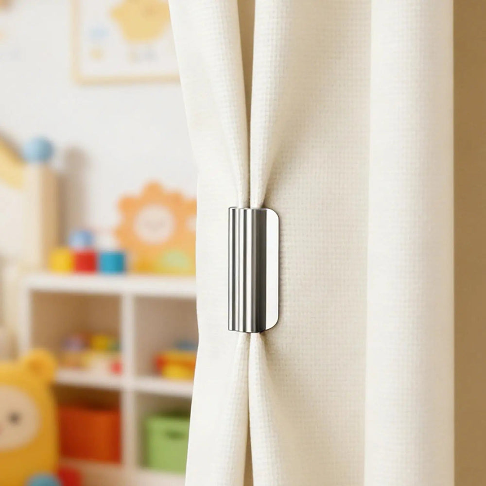 GlideHold® CurtainHolders 2+2 GRATIS: Elegante Minimalistische Magnetische Gordijnhouders