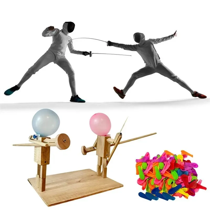 Kletshuts™ BalloonDuel: Houten Speelgoed Ballon Interactief Duel Spel Leuk Feest Spel