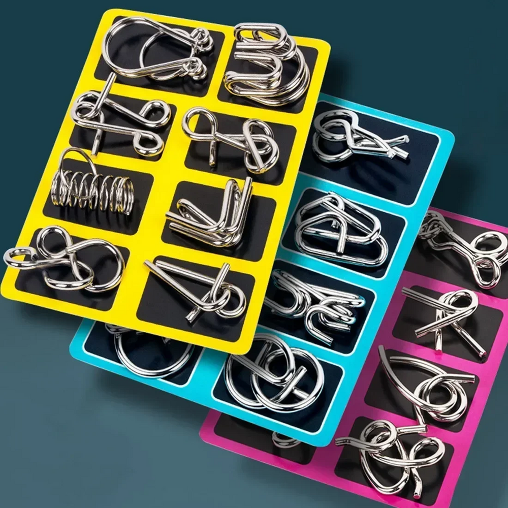 Kletshuts™ MetalPuzzles: Kinderen Hersenkrakers Metalen Puzzel Set